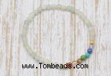 CGB7040 7 chakra 4mm New jade beaded meditation yoga bracelets