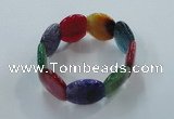 CGB705 8 inches 25*30mm agate gemstone bracelet wholesale