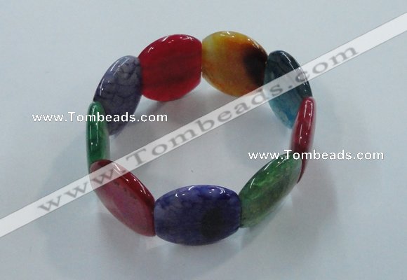 CGB705 8 inches 25*30mm agate gemstone bracelet wholesale