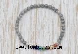 CGB7072 7 chakra 4mm grey picture jasper beaded meditation yoga bracelets