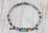 CGB7077 7 chakra 4mm blood jasper beaded meditation yoga bracelets