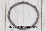 CGB7217 4mm tiny grey opal beaded meditation yoga bracelets