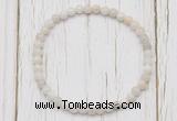 CGB7225 4mm tiny white crazy lace agate beaded meditation yoga bracelets