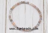 CGB7235 4mm tiny Botswana agate beaded meditation yoga bracelets