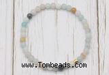 CGB7251 4mm tiny amazonite beaded meditation yoga bracelets