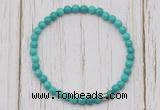 CGB7254 4mm tiny turquoise beaded meditation yoga bracelets