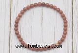 CGB7257 4mm tiny goldstone beaded meditation yoga bracelets