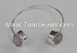 CGB727 15mm coin druzy agate gemstone bangles wholesale