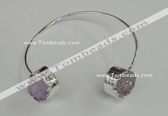 CGB727 15mm coin druzy agate gemstone bangles wholesale