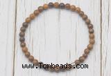 CGB7274 4mm tiny elephant skin jasper beaded meditation yoga bracelets