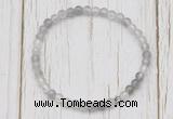 CGB7288 4mm tiny cloudy quartz beaded meditation yoga bracelets