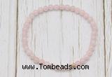 CGB7293 4mm tiny pink morganite beaded meditation yoga bracelets