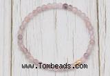 CGB7295 4mm tiny strawberry quartz beaded meditation yoga bracelets