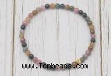 CGB7296 4mm tiny tourmaline beaded meditation yoga bracelets