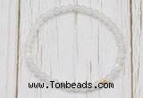 CGB7300 4mm tiny white moonstone beaded meditation yoga bracelets