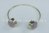 CGB732 15mm coin druzy agate gemstone bangles wholesale