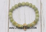 CGB7379 8mm China jade bracelet with skull for men or women