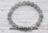 CGB7424 8mm labradorite bracelet with buddha for men or women