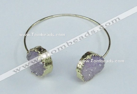 CGB743 20mm coin druzy agate gemstone bangles wholesale