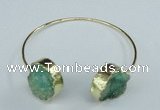 CGB745 20mm coin druzy agate gemstone bangles wholesale