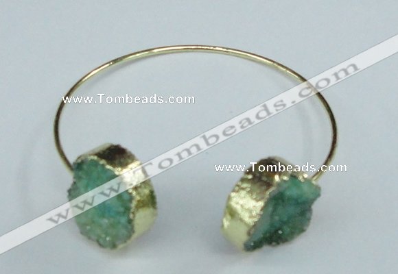 CGB745 20mm coin druzy agate gemstone bangles wholesale