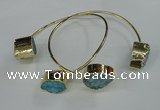 CGB750 13*18mm - 15*20mm teardrop druzy agate gemstone bangles