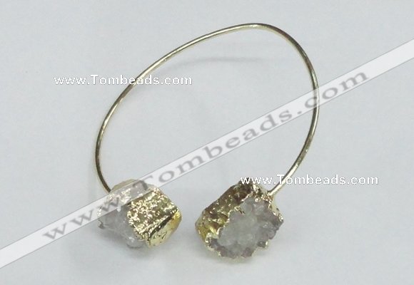 CGB775 13*18mm - 15*20mm freeform druzy agate gemstone bangles
