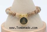 CGB7757 8mm picture jasper bead with luckly charm bracelets