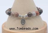 CGB7765 8mm wooden jasper bead with luckly charm bracelets