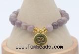 CGB7772 8mm lepidolite bead with luckly charm bracelets