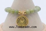 CGB7779 8mm China jade bead with luckly charm bracelets