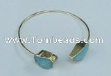 CGB779 13*18mm - 15*20mm freeform druzy agate gemstone bangles