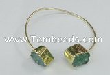 CGB780 13*18mm - 15*20mm freeform druzy agate gemstone bangles