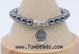 CGB7807 8mm hematite bead with luckly charm bracelets wholesale