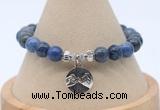 CGB7817 8mm dumortierite bead with luckly charm bracelets