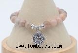 CGB7907 8mm sunstone bead with luckly charm bracelets wholesale