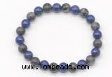 CGB8034 8mm lapis lazuli & black labradorite beaded stretchy bracelets