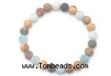 CGB8080 8mm matte amazonite, picture jasper & picasso jasper beaded stretchy bracelets