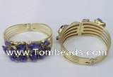 CGB823 30*68mm - 30*70mm druzy agate gemstone bangles wholeasale