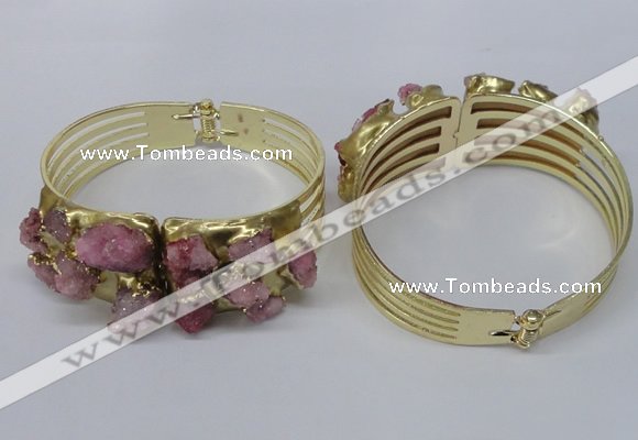 CGB824 30*68mm - 30*70mm druzy agate gemstone bangles wholeasale