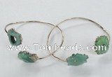 CGB837 13*15mm - 15*20mm freeform druzy agate gemstone bangles