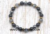 CGB8392 8mm grade A labradorite, black onyx & hematite energy bracelet