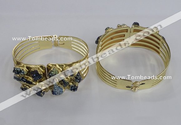 CGB845 30*68mm - 30*70mm druzy agate gemstone bangles wholeasale