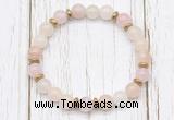 CGB8455 8mm pink aventurine, rose quartz & hematite power beads bracelet