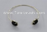 CGB861 10*14mm oval agate gemstone bangles wholesale