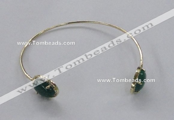 CGB862 10*14mm oval agate gemstone bangles wholesale