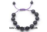 CGB8636 12mm round purple tiger eye adjustable macrame bracelets