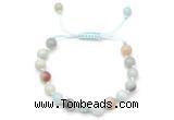 CGB8653 8mm,10mm round amazonite adjustable macrame bracelets