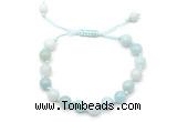 CGB8654 8mm,10mm round amazonite adjustable macrame bracelets