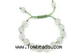 CGB8762 8mm,10mm round prehnite adjustable macrame bracelets